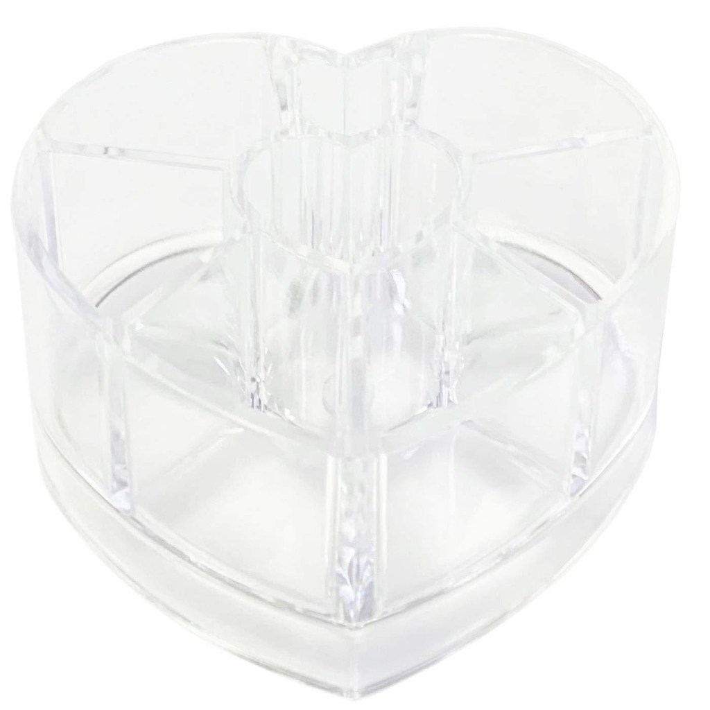 Ακρυλική Βάση Καρδιά για την Οργάνωση των Καλλυντικών, 8 Θέσεων 1MI STORE