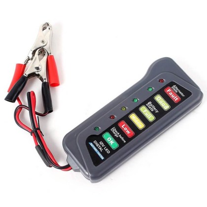 Tester Μπαταρίας - Δυναμό (alternator) 12V με LED 