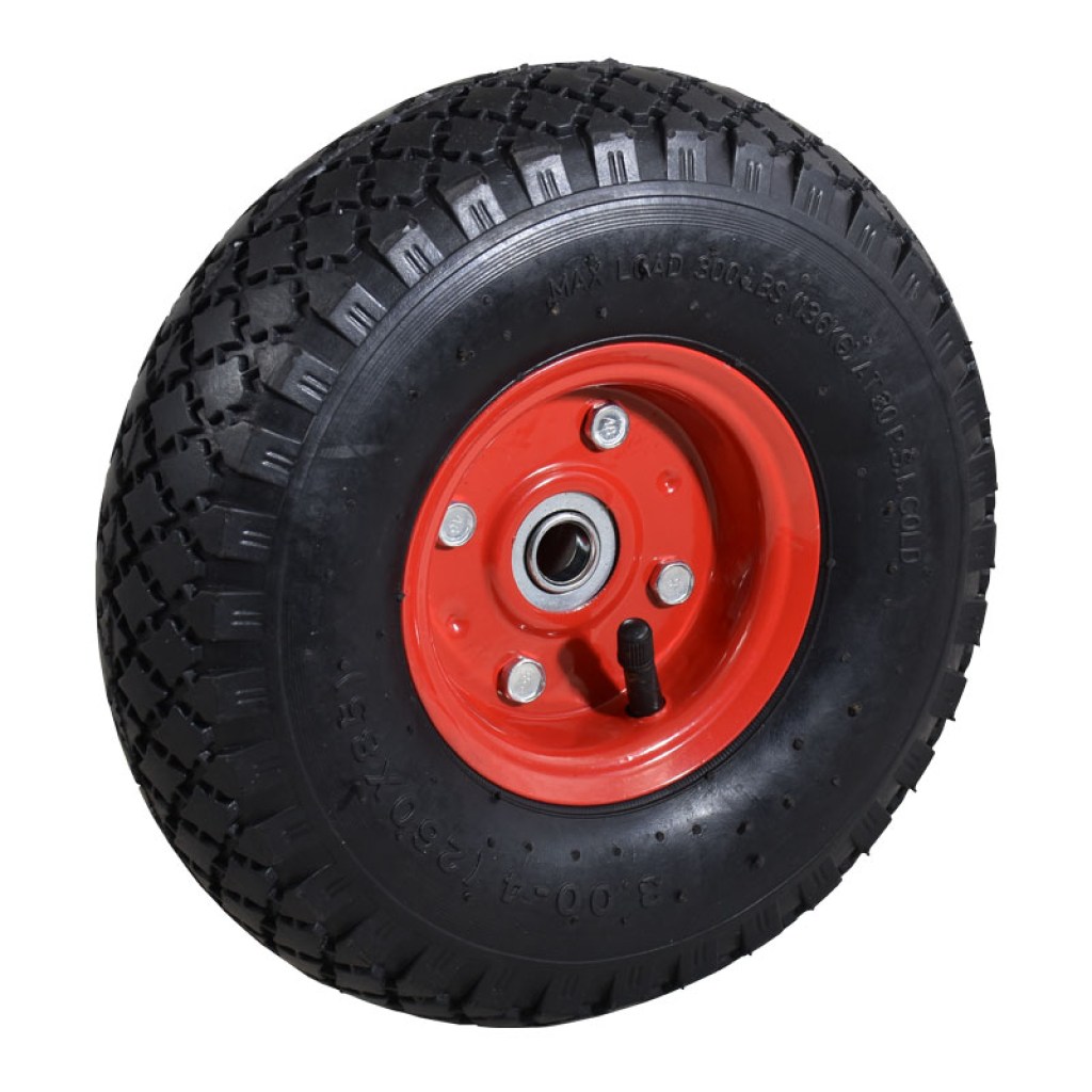 ΤΡΟΧΟΣ Φ260 mm - 10'Χ3.00-4 ΜΕΤΑΛΛΙΚΗ ΖΑΝΤΑ Φ16 mm ΦΟΥΣΚΩΤΟΣ ΜΕ ΣΑΜΠΡΕΛΑ - 6PR