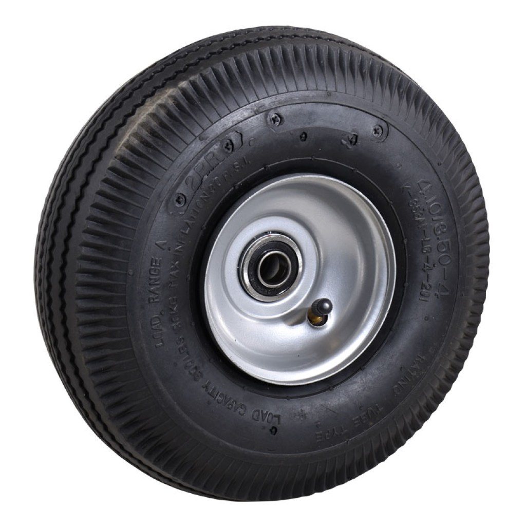 ΤΡΟΧΟΣ Φ260 mm - 10'Χ3.50-4 ΜΕΤΑΛΛΙΚΗ ΖΑΝΤΑ Φ16 mm ΦΟΥΣΚΩΤΟΣ ΜΕ ΣΑΜΠΡΕΛΑ - 2PR