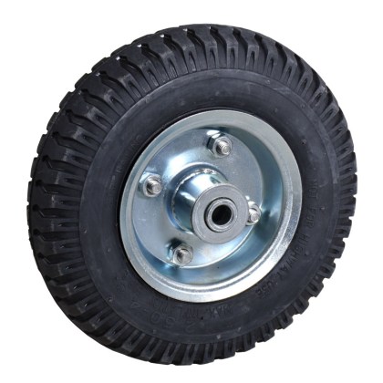 ΤΡΟΧΟΣ Φ220 mm - 2.50-4 ΜΕΤΑΛΛΙΚΗ ΖΑΝΤΑ Φ12 mm ΦΟΥΣΚΩΤΟΣ ΜΕ ΣΑΜΠΡΕΛΑ - 2PR