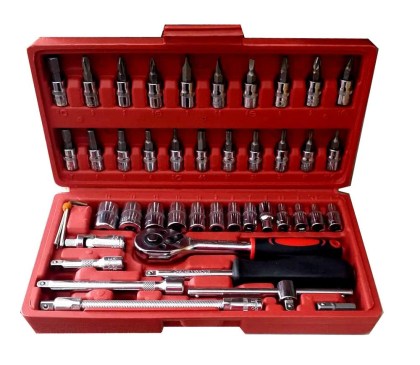 Καρυδάκια και Καστάνια 1/4"  Σετ 46 τεμ. Vanadium σε Κασετίνα 