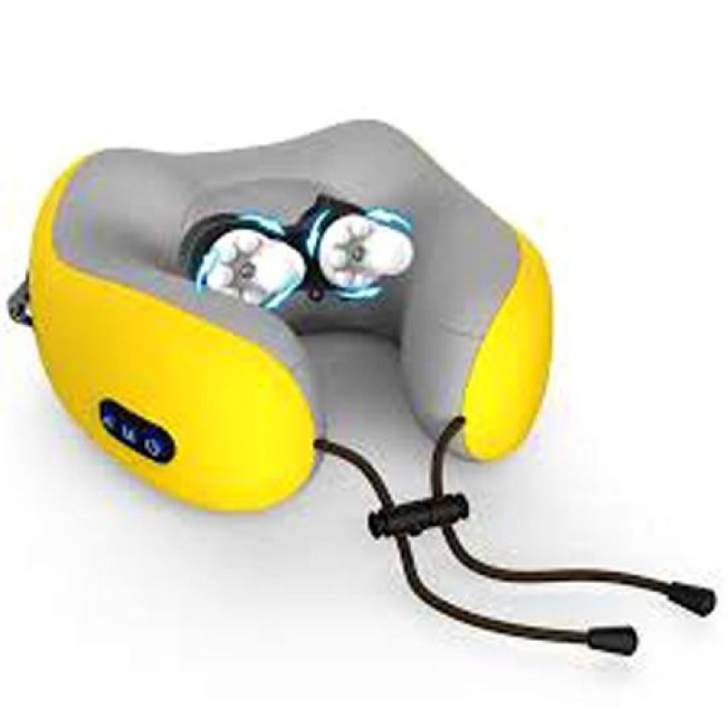 συσκευή-μασάζ-κίτρινο-χρώμα-massage-pillow-u-shaped