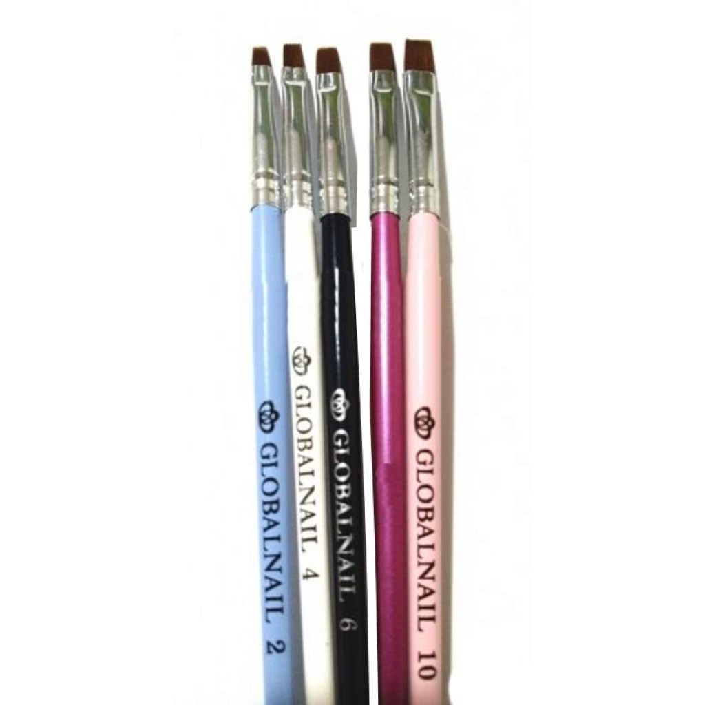 globalnail-πινέλα-νυχιών-σετ-5-τεμ-νο-2-4-6-8-10-για-gel-acrygel