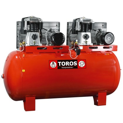 ΑΕΡΟΣΥΜΠΙΕΣΤΗΣ ME 2 ΚΕΦΑΛΕΣ ΜΕ ΙΜΑΝΤΑ 500LIT/15HP-(7,5+7,5)HP ΜΕ ΠΙΝΑΚΑ Υ/Δ