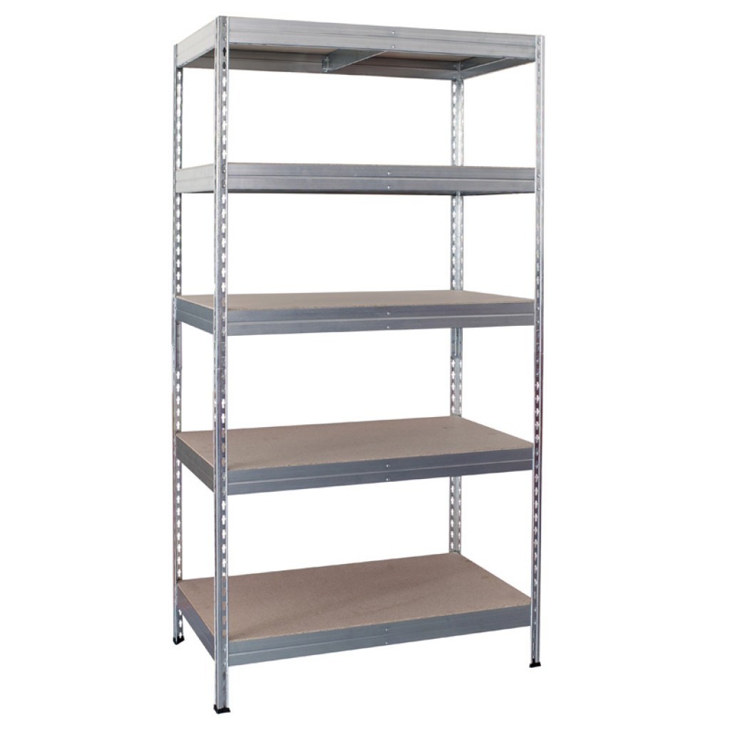 ΡΑΦΙΕΡΑ ΜΕΤΑΛΛΙΚΗ 100x50x192 ΓΑΛΒ. 300kg 5 ΡΑΦΙΑ ΑΠΟ HDF