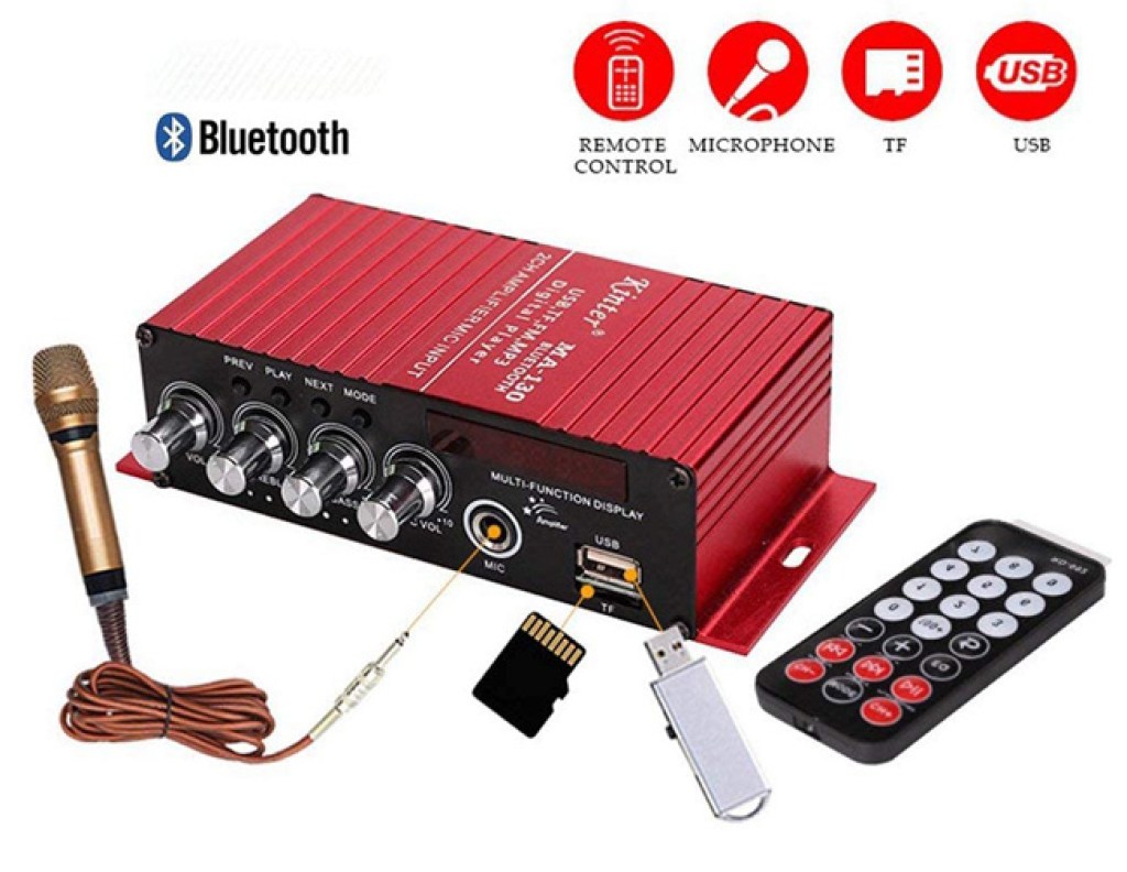Eνισχυτής Kinter MA-130 DC12V 2CH 2 x 20W Bluetooth