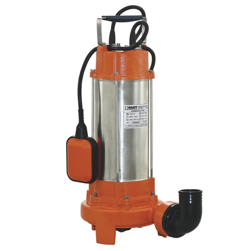 ΥΠΟΒΡΥΧΙΑ ΑΝΤΛΙΑ ΛΥΜΑΤΩΝ INOX ΜΕ ΚΟΠΤΗΡΑ 1800W