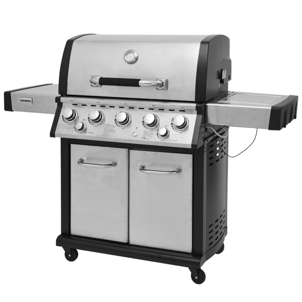 ΨΗΣΤΑΡΙΑ ΥΓΡΑΕΡΙΟΥ INOX BBQ PREMIUM LINE - 5 ΕΣΤΙΕΣ , 1 ΠΛΑΪΝΟ ΜΑΤΙ KAI 1 ΚΑΥΣΤΗΡΑ INFRARED