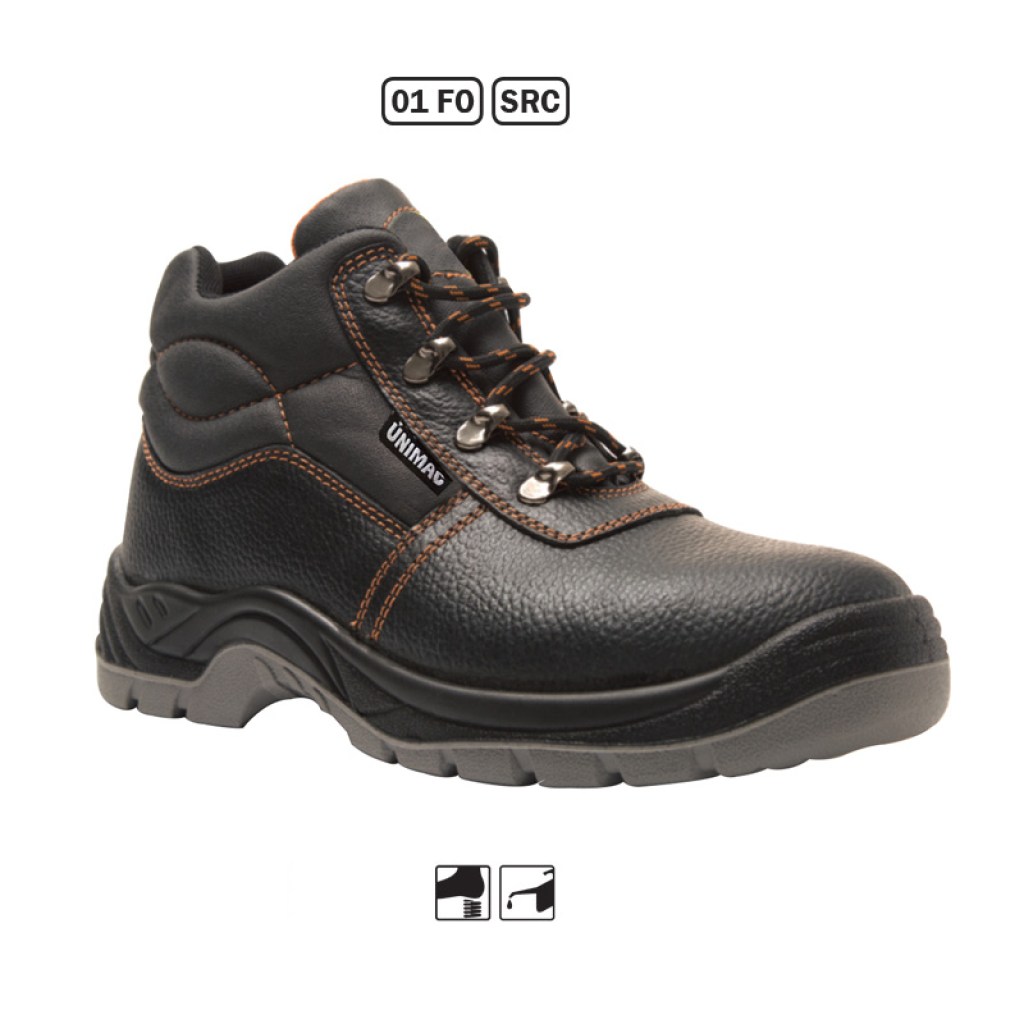 ΜΠΟΤΑΚΙΑ ΕΡΓΑΣΙΑΣ ΑΠΟ ΔΕΡΜΑ BUFFALO - 01 F0, SR -  EN ISO 20347:2022 - ΜΑΥΡΟ, ΜΕΓΕΘΟΣ 39