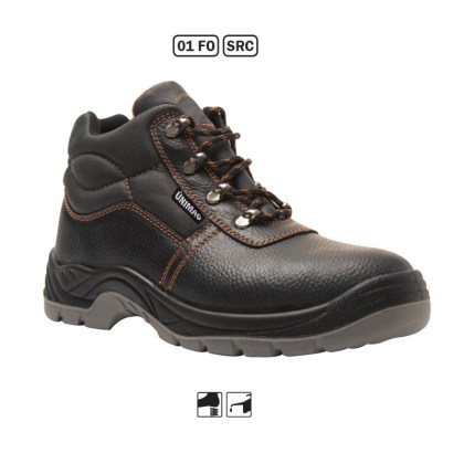 ΜΠΟΤΑΚΙΑ ΕΡΓΑΣΙΑΣ ΑΠΟ ΔΕΡΜΑ BUFFALO - 01 F0, SR -  EN ISO 20347:2022 - ΜΑΥΡΟ, ΜΕΓΕΘΟΣ 47