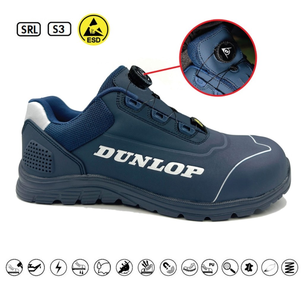 ΠΑΠΟΥΤΣΙΑ DUNLOP MATT ΜΠΛΕ NAVY S3 ΜΕΓ.46