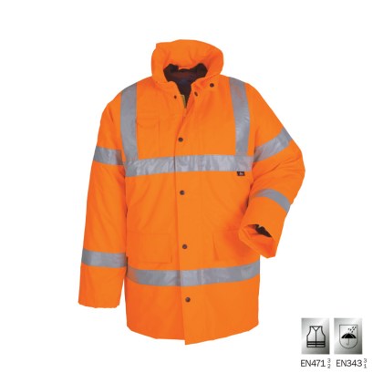 ΜΠΟΥΦΑΝ ΥΨΗΛΗΣ ΔΙΑΚΡΙΤΙΚΟΤΗΤΑΣ FRANKFURT - ΠΟΡΤΟΚΑΛΙ - EN 471 3/2 & EN 343 3/1 - ΜΕΓΕΘΟΣ 3XL