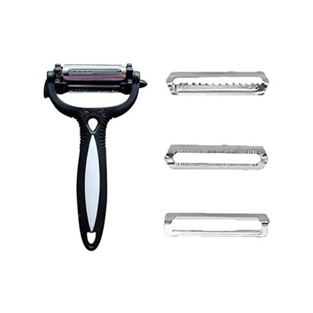 Καθαριστής – Αποφλοιωτής Roto Peeler  Καθαριστής – αποφλοιωτής 3 σε 1 χρώμα Πράσινο Αλλάζεις την λεπίδα εύκολα με τον επιλογέα και επιλέγεις τρείς διαφορετικούς τρόπους κοπής.