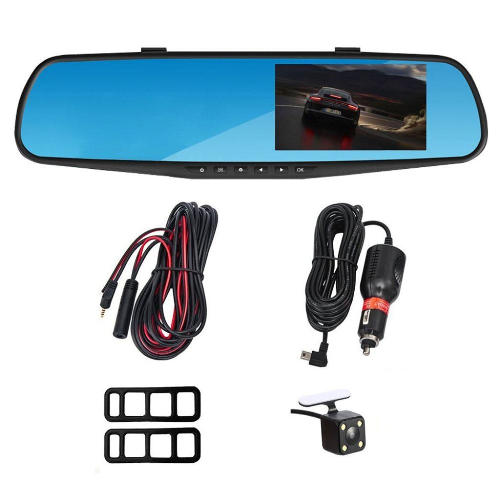 Vehicle Blackbox DVR-Καθρέπτης-Κάμερα Αυτοκινήτου 4.3" FULL HD 1080P με κάμερα οπισθοπορείας