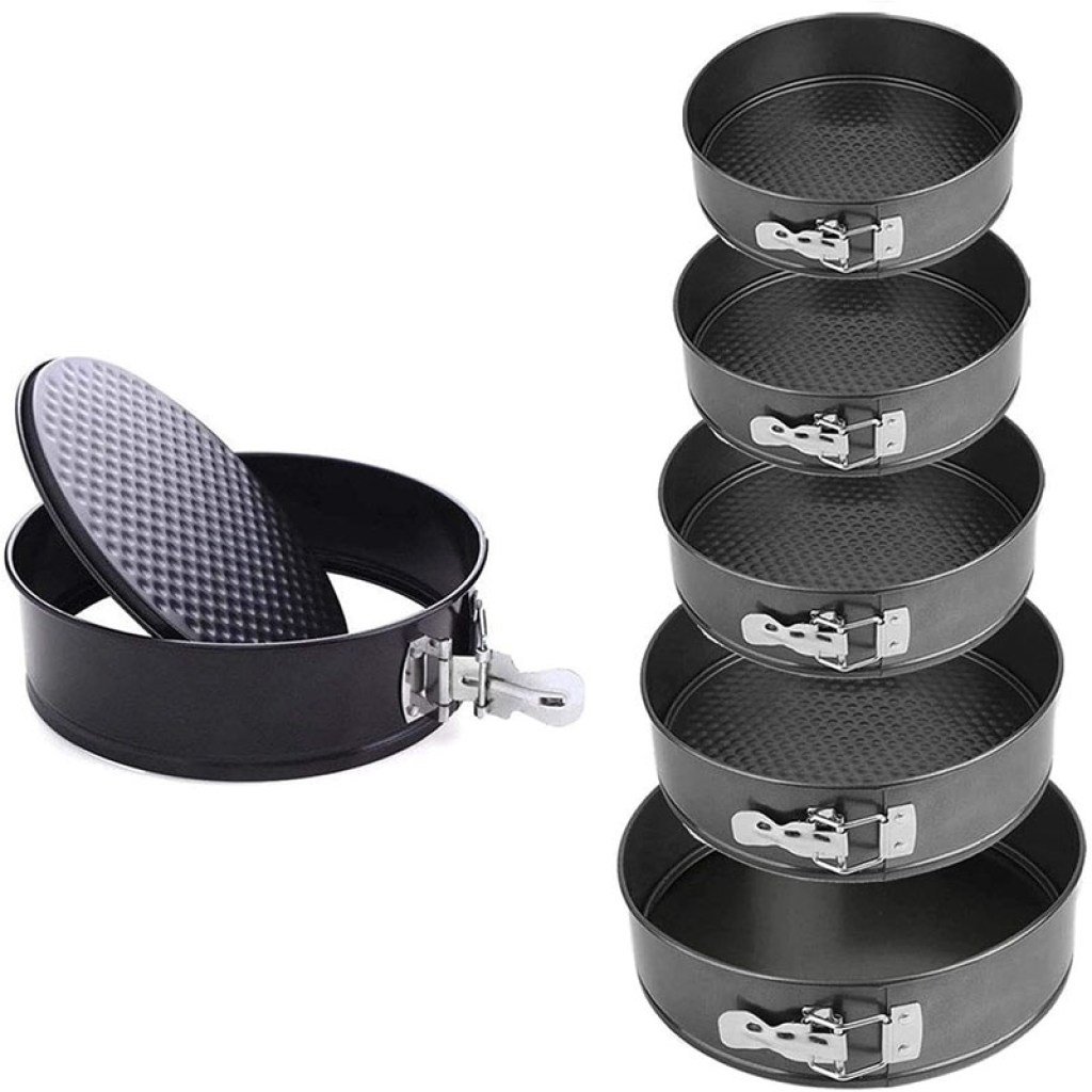 Αντικολλητικές φόρμες σε στρογγυλό σχήμα, ταψιά ψησίματος για κέικ/πίτα/πουτίγκες - 6 τμχ