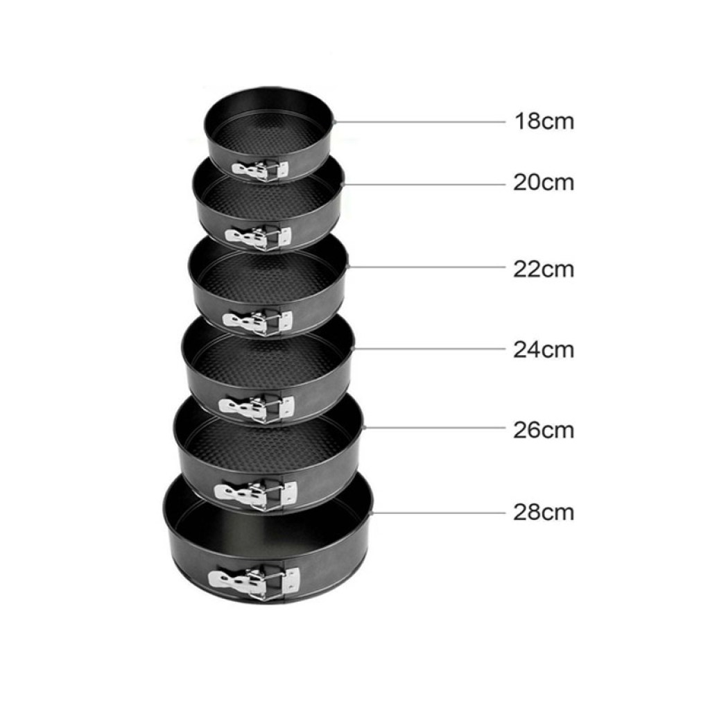 Αντικολλητικές φόρμες σε στρογγυλό σχήμα, ταψιά ψησίματος για κέικ/πίτα/πουτίγκες - 6 τμχ