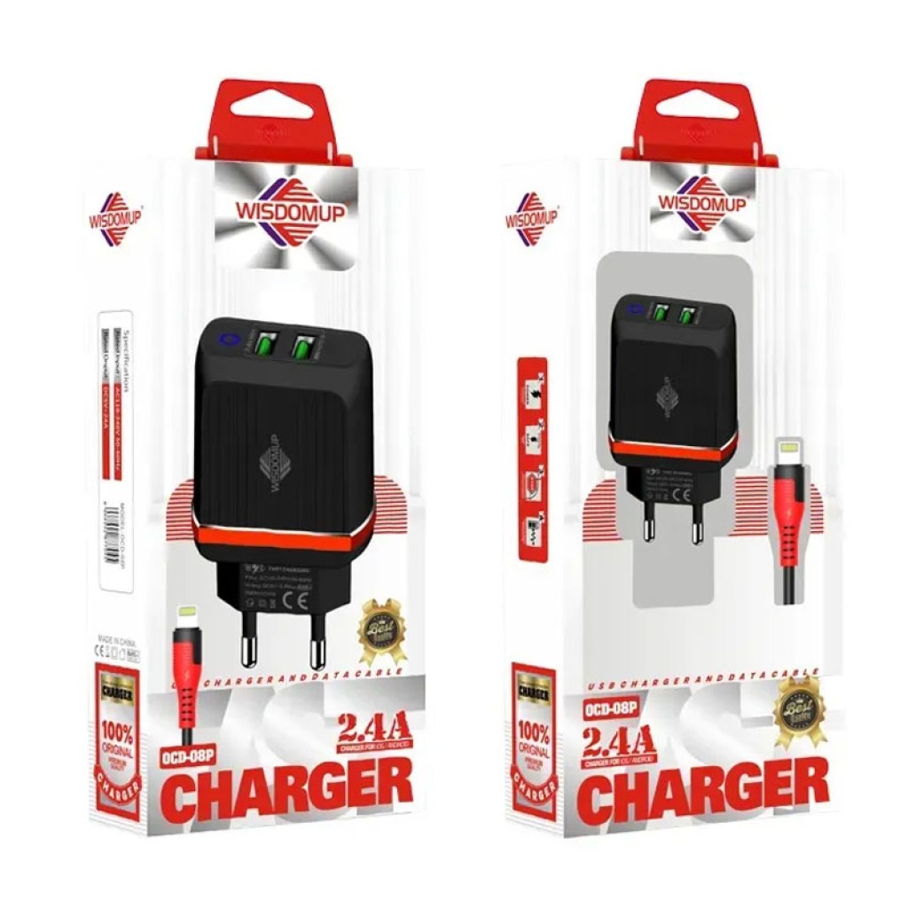 φορτιστής-κινητού-με-2-θύρες-usb-c-και-καλώδιο-δεδομένων-type-c-2-4a-ocd-08t