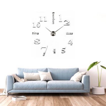 ρολόι-diy-τοίχου-αυτοκόλλητο-3d-ασημί-jingong-diy-clock-2