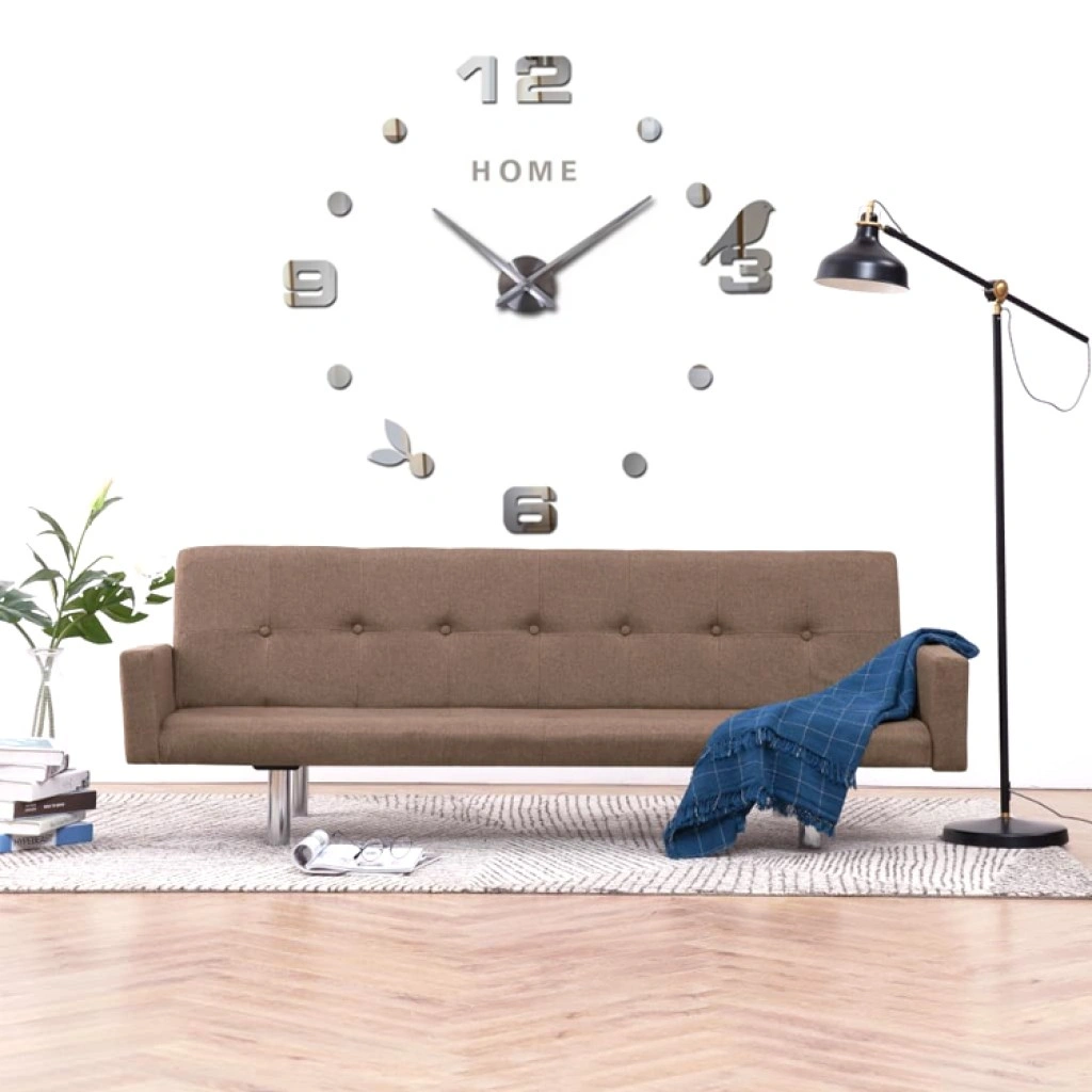 ρολόι-diy-τοίχου-αυτοκόλλητο-3d-ασημί-jingong-diy-clock