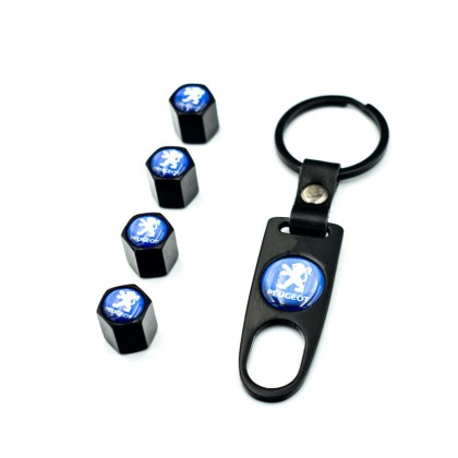 βαλβίδες-αυτοκινήτου-air-cap-4-τεμ-peugeot-σετ-με-μπρελόκ-peugeot-yx-007