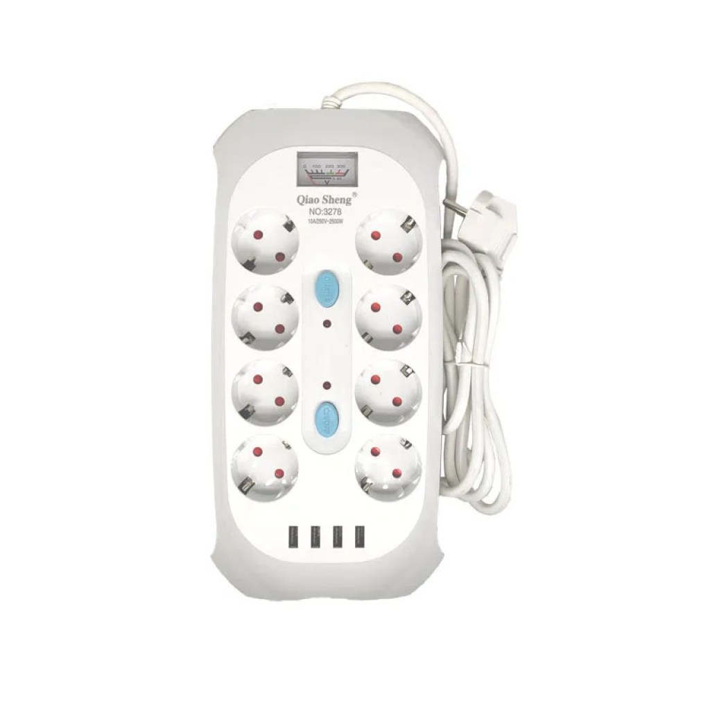 πολύμπριζο-8-θέσεων-10α-250v-2500w-με-4-θύρες-usb-και-βολτόμετρο