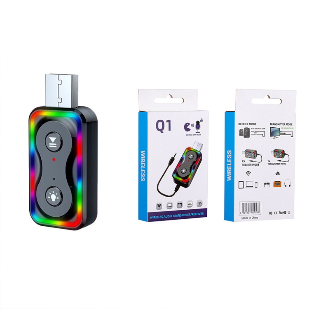 Ασύρματος πομπός/δέκτης ήχου Q1 2 σε 1 - Wireless audio transmitter/ Receiver