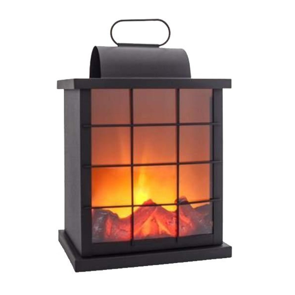φανάρι-led-μαύρο-μεταλλικό-με-εφέ-φλόγας-μπαταρίας-22x16x30-2cm-eurolamp