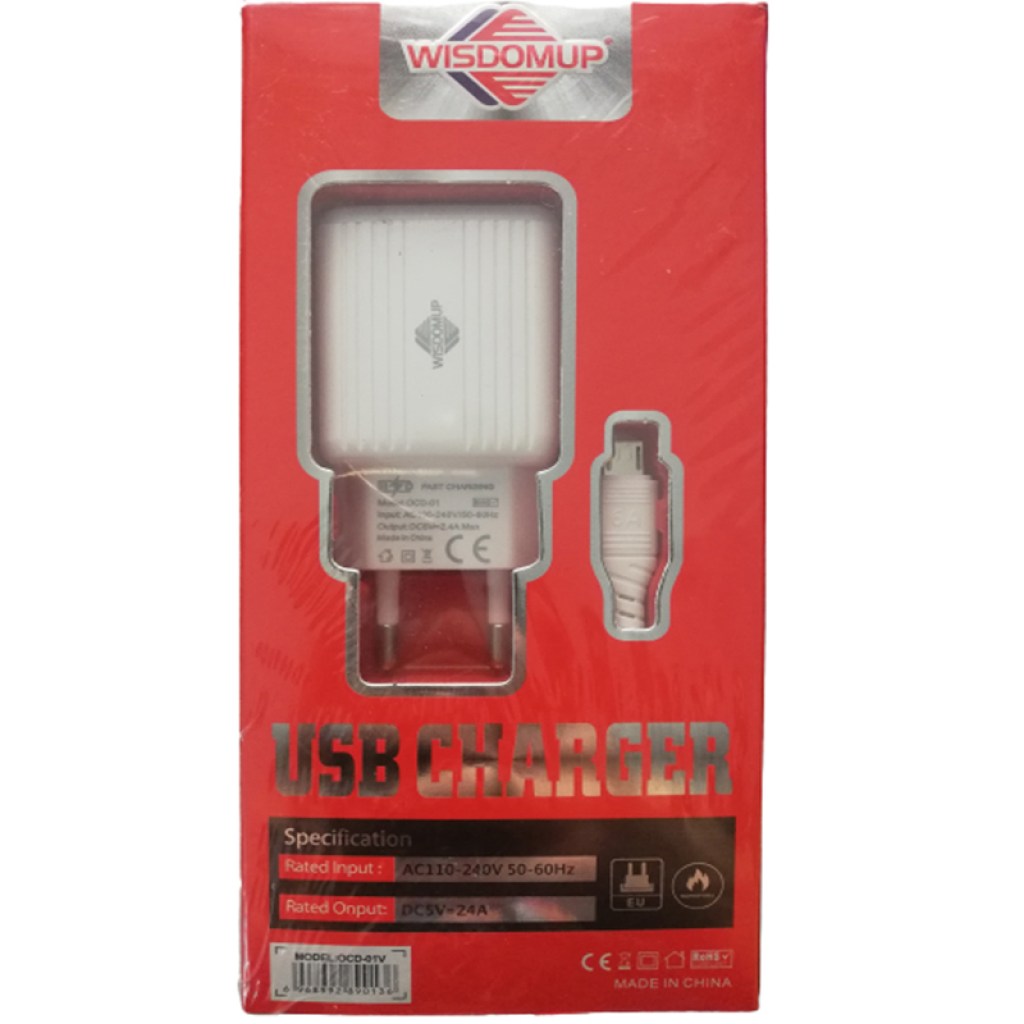 φορτιστής-κινητού-με-2-θύρες-usb-και-καλώδιο-δεδομένων-micro-usb-2,4-a-model-ocd-01t