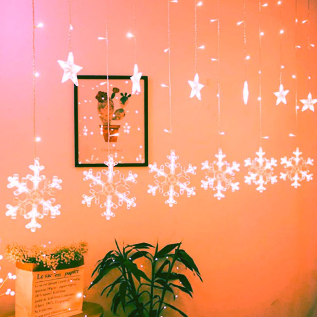 χριστουγεννιάτικα-φωτάκια-κουρτίνα-με-6-αστέρια-και-6-χιονονιφάδες-led-λευκά